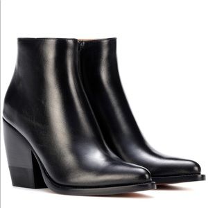 CHLOE RYLEE LEATHER ANKLE BOOTS, 39.5